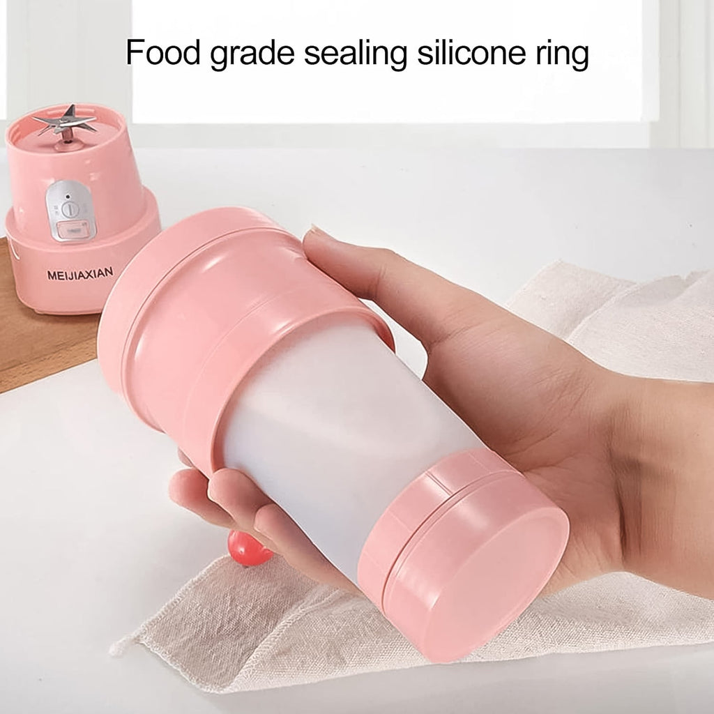 Stylish portable juicer blending a healthy drink for on-the-go enjoyment.