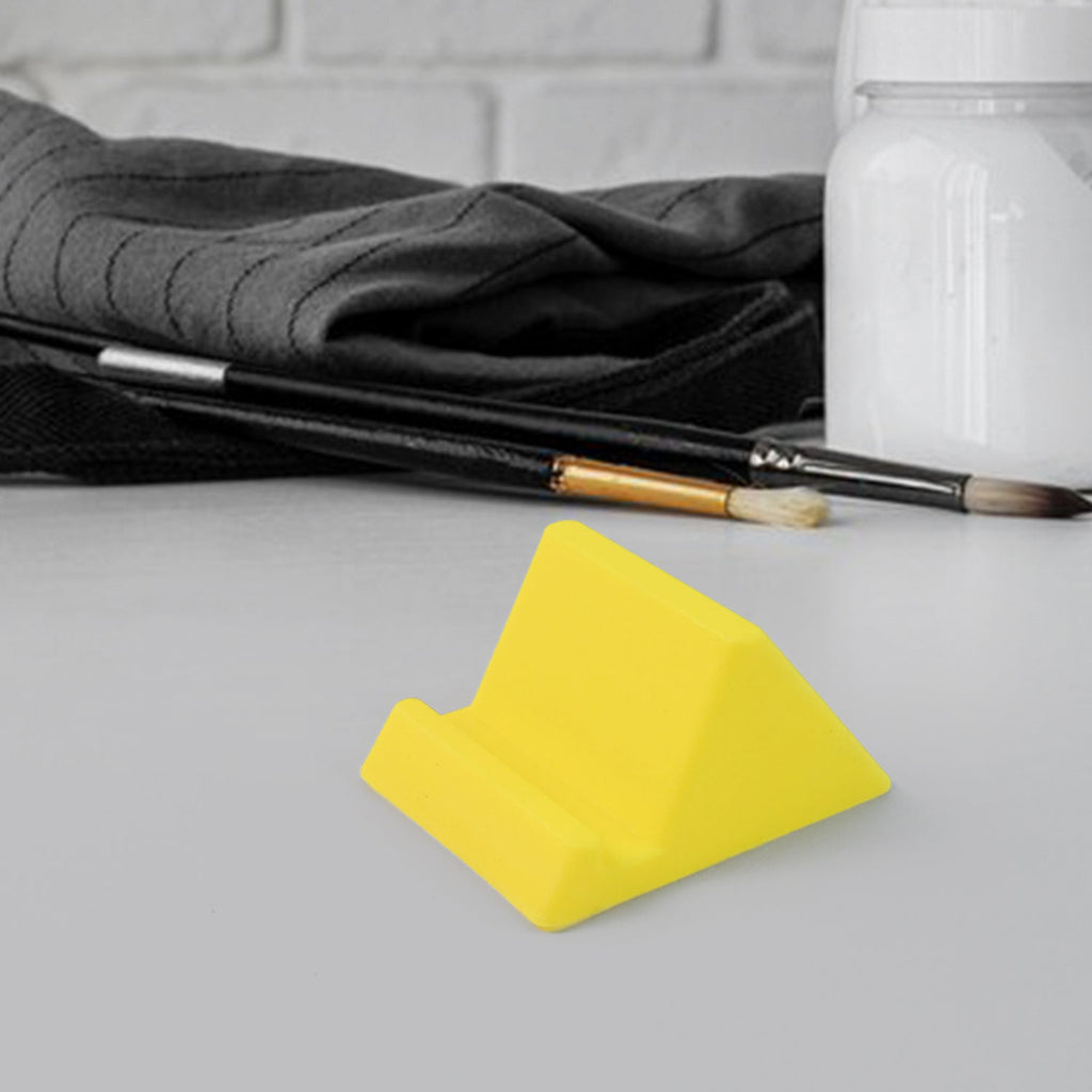 Triangular design compact plastic mobile phone holder providing stable horizontal support