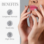 Silver Moonlight Glitter Nail Lacquer with vibrant silver sparkle effect
