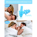 Soft XcelSafe foam ear plugs, reusable and specifically engineered for a better night's sleep and noise blocking.
