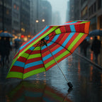 Close-up of umbrella fabric showing UV protective material