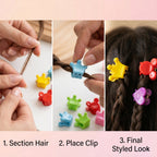 Fashionable mini hair clips pack