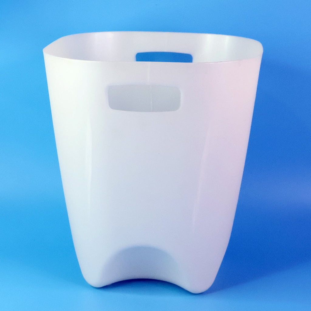 Sturdy plastic dustbin featuring a stable elevated base