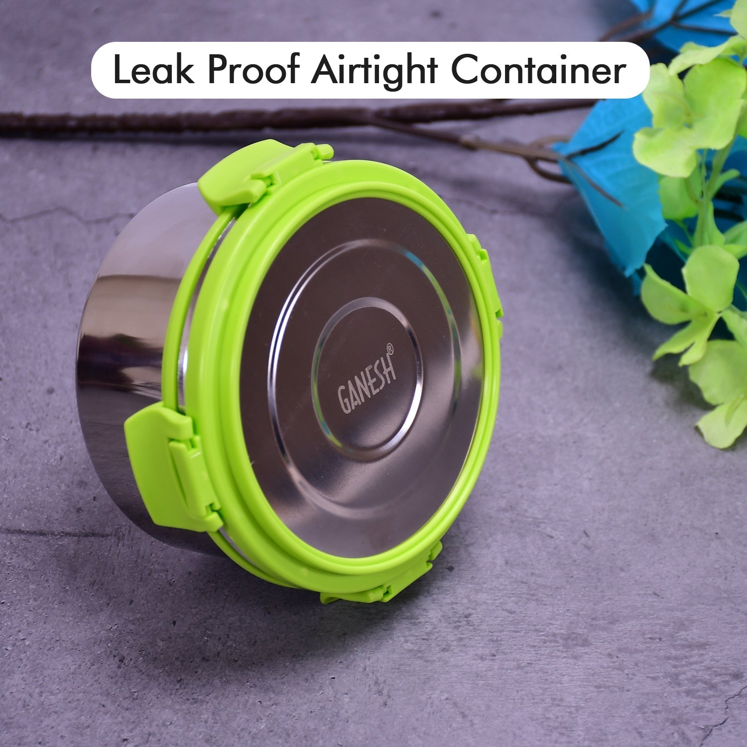 Leak-proof stainless steel lunch box, great for school kids.