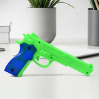 Side view of the Aditi toy gun, ready for play.