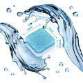 Velvet Wipe washing machine cleaner tablets with lavender scent in a white container.