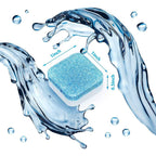 Velvet Wipe washing machine cleaner tablets with lavender scent in a white container.