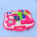 The compact briefcase design of the beauty play set, ideal for travel and easy storage.