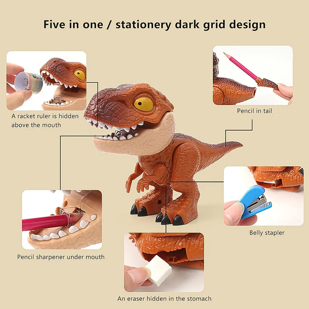 5-in-1 dinosaur stationery kid’s set with essential school supplies