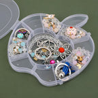 Transparent apple shape jewellery storage box for craft items