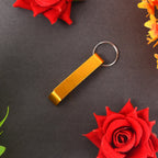 Stainless steel keychain with smooth edges for comfortable grip
