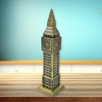Detailed craftsmanship visible on Big Ben miniature metal home decor statue