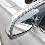 Flexible rain blades for car mirrors ensuring clear visibility.