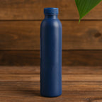 Reusable water bottle side view showing compact size and durable build