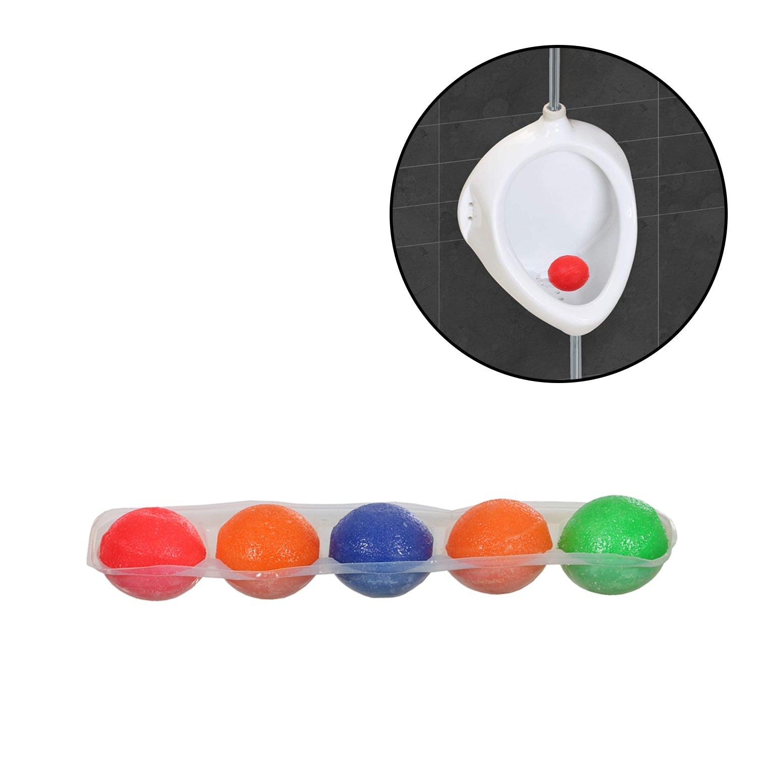 Assorted Wonder Fresh Urinal Balls for effective and long-lasting bathroom and toilet freshening.