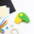 A vibrant, dust-free Kids Spinner Eraser in action, perfect for creative activities.