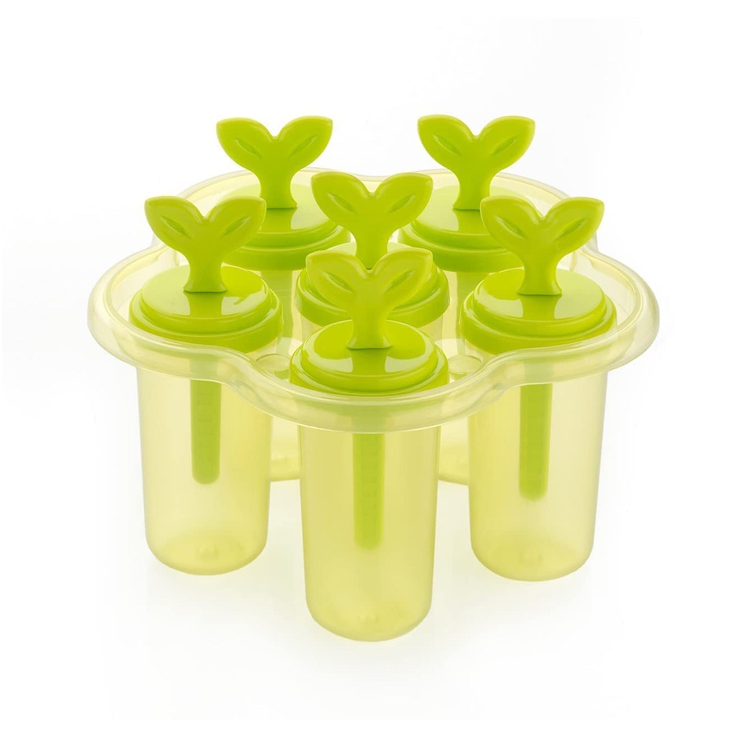 Flexible plastic mold for creating various frozen treats.