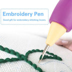 Beginner-friendly Punch Needle Set showing easy threading and comfortable grip for crafting.
