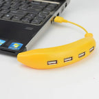 Close-up of the 4-port USB 2.0 splitter, highlighting its convenient connectivity options.