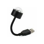 Flexible atmosphere strobe light creating dynamic patterns in a dark room.