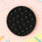 Round silicone Pop It fidget toy for stress relief and sensory play