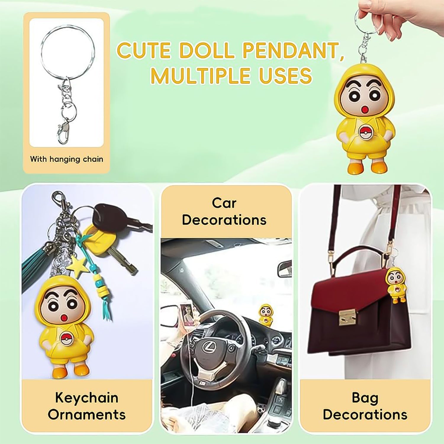 Detail view of a purple Face Changing Keychain showcasing its surprised expression.