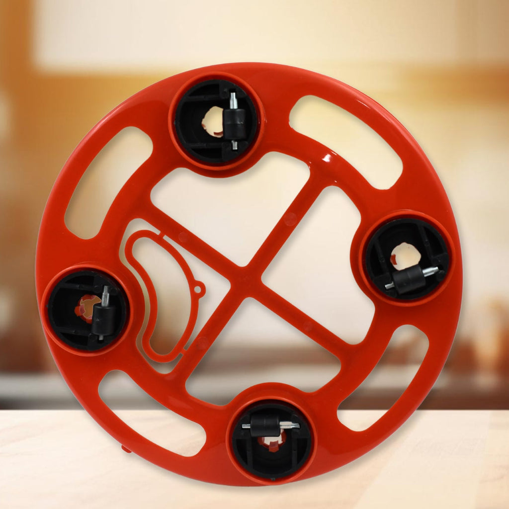 Close-up of gas cylinder trolley featuring heavy-duty castor wheels with anti-skid locks