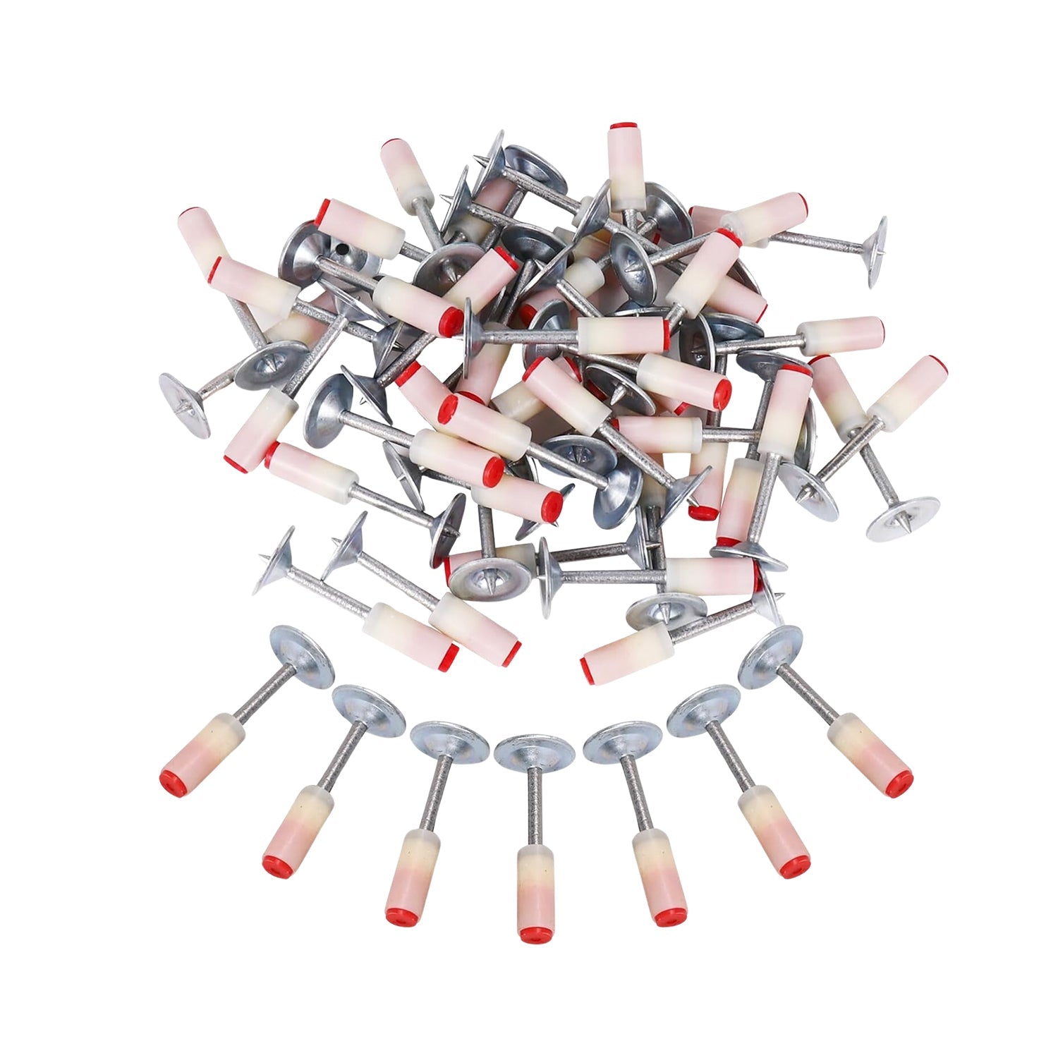 BoltForce 100-piece set of steel nail gun nails, showcasing quality