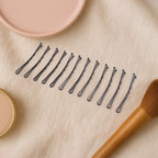 Secure hold metal hair bobby pins featuring wavy grip design