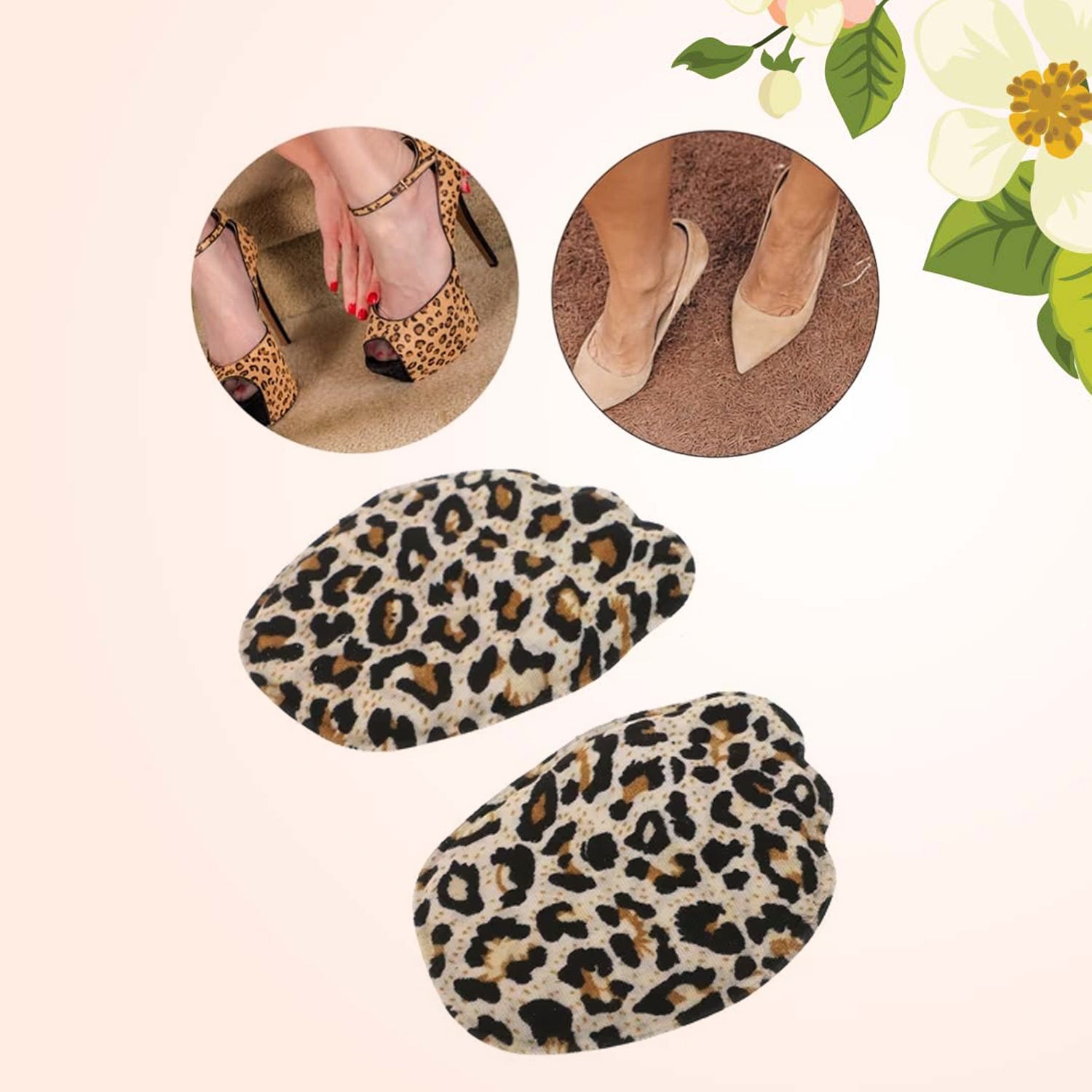 Heel cushion inserts in soft sponge material for callus prevention