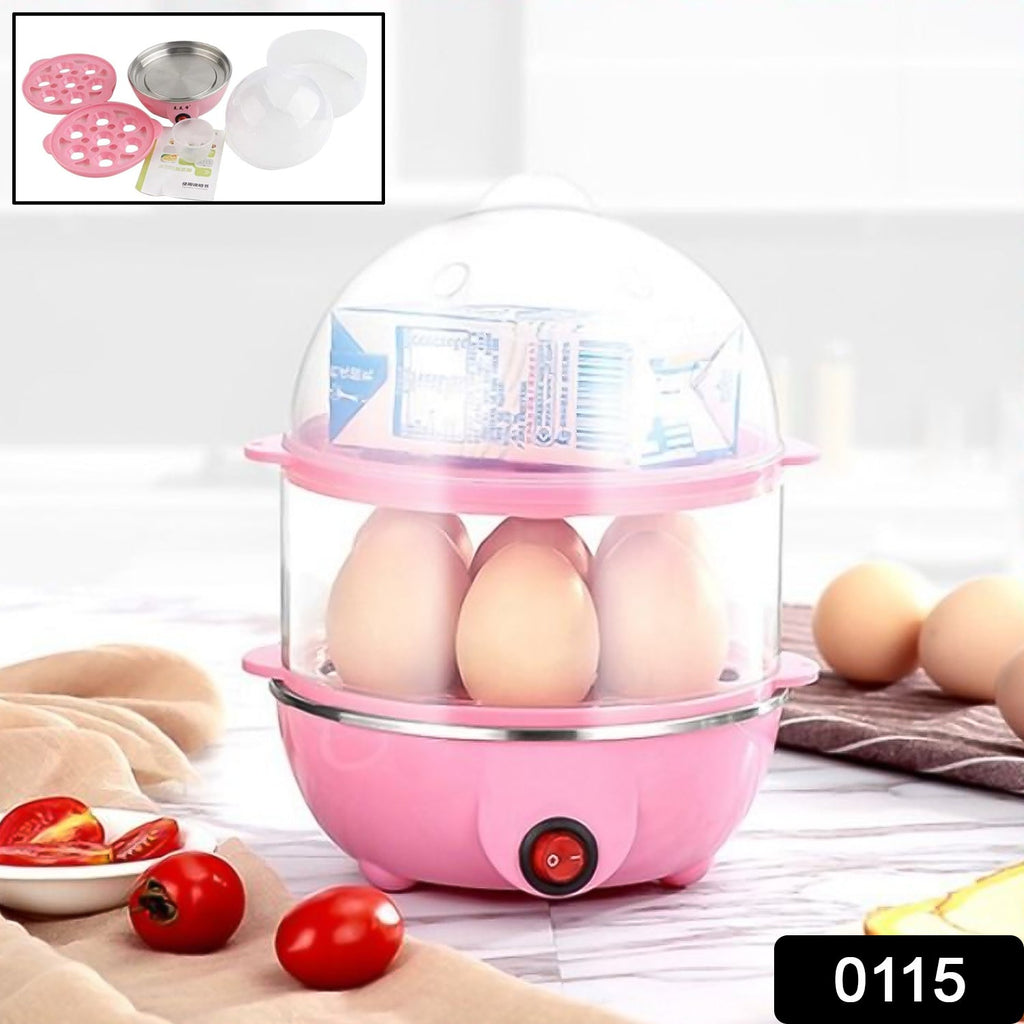 Freshly cooked eggs and steamed vegetables prepared using the versatile Electric Egg Boiler.