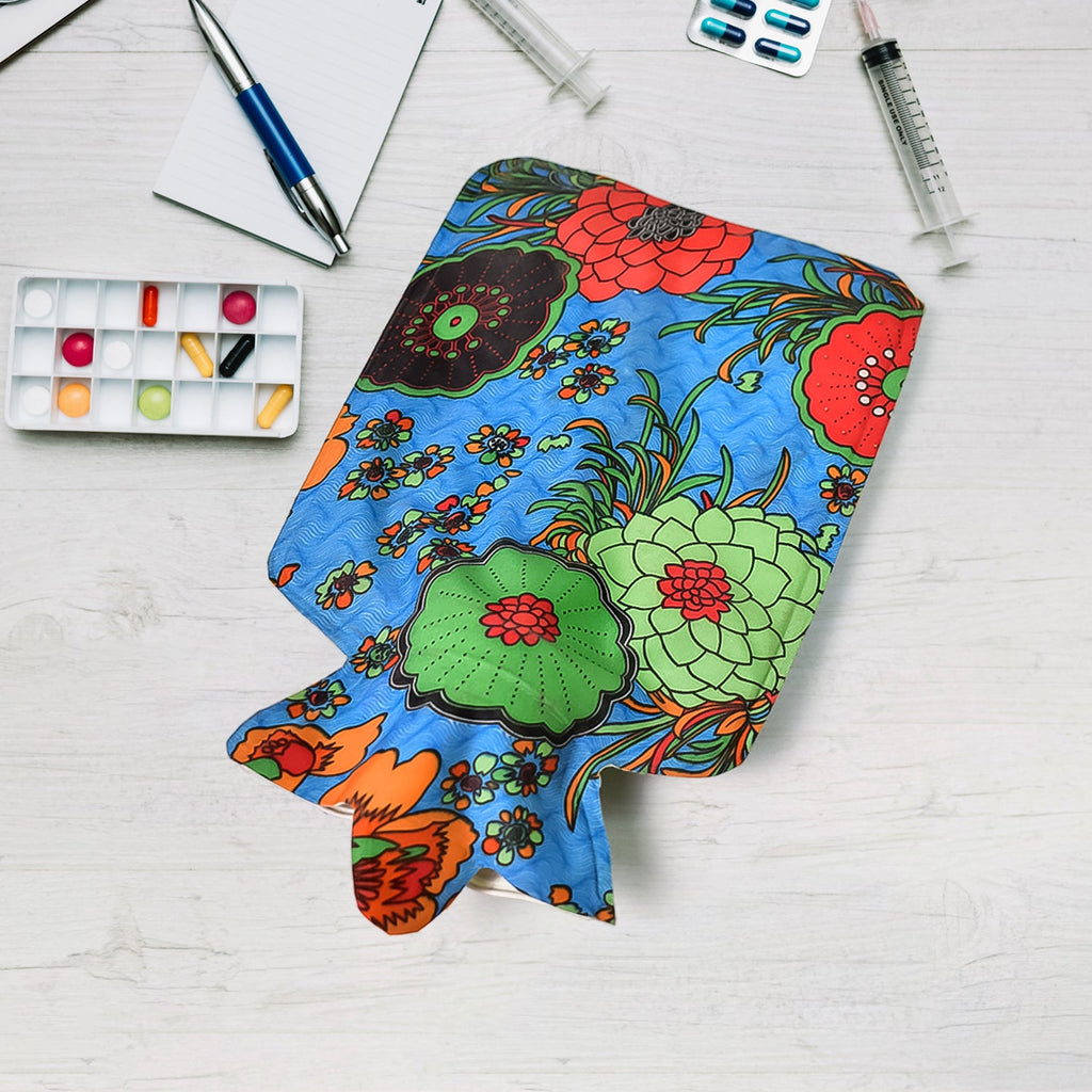 A hot water bag being used to soothe back pain, providing comforting heat therapy.