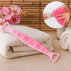 Silicone Back Scrubber Belt with soft bristles for body exfoliation