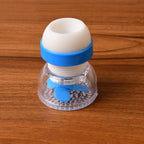Adjustable kitchen sink tap water filter with splash guard for cleaner rinsing