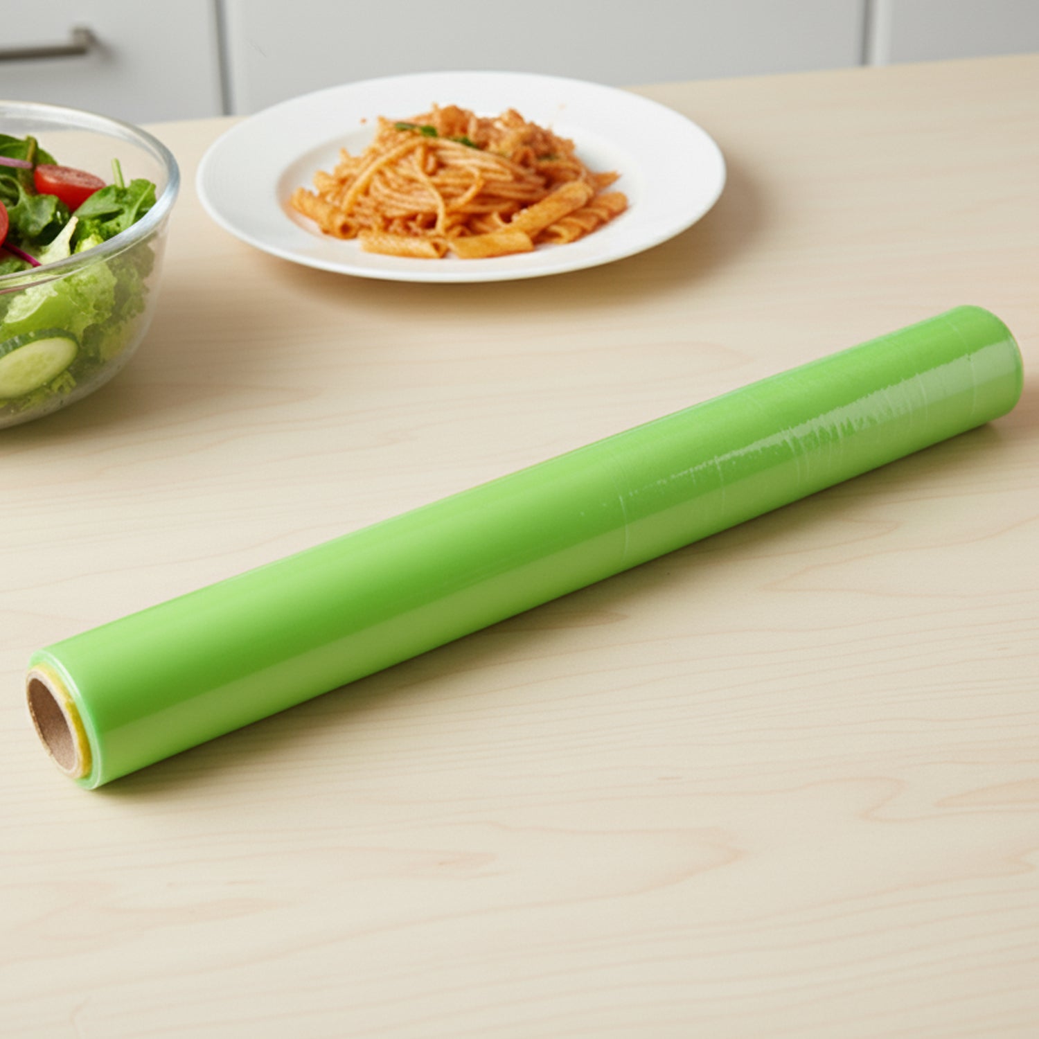 Freshee biodegradable cling film roll used in kitchen for wrapping food
