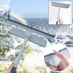 2-in-1 window glass cleaning wiper with microfiber and silicone blade