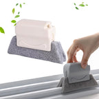 Angled view of the slim Window Groove Cleaning Brush for deep cleaning.