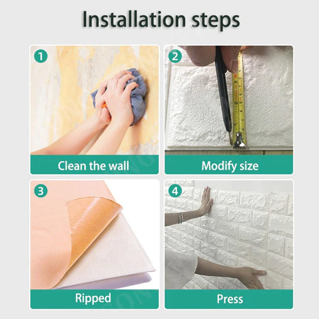 Decorative foam tiles enhancing a living room's wall decor.