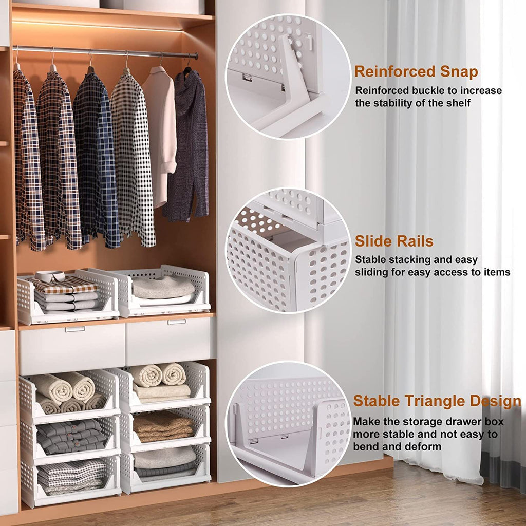 Multi-purpose clothes organizer with 3 layers, offering versatile foldable storage for any wardrobe.