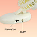Side view of the foldable Mini USB Handheld Fan, highlighting its compact design.