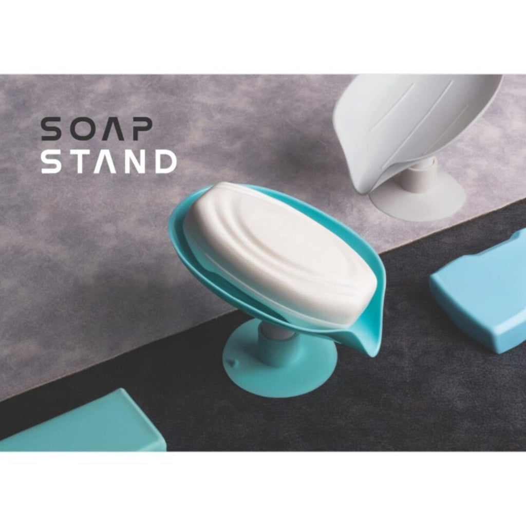 Detail of the strong suction cup on the self draining soap holder.