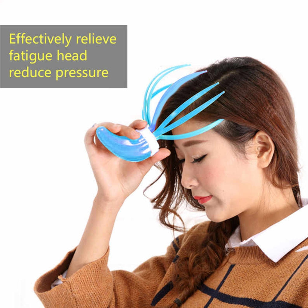 Hand grip head massager designed for easy use.