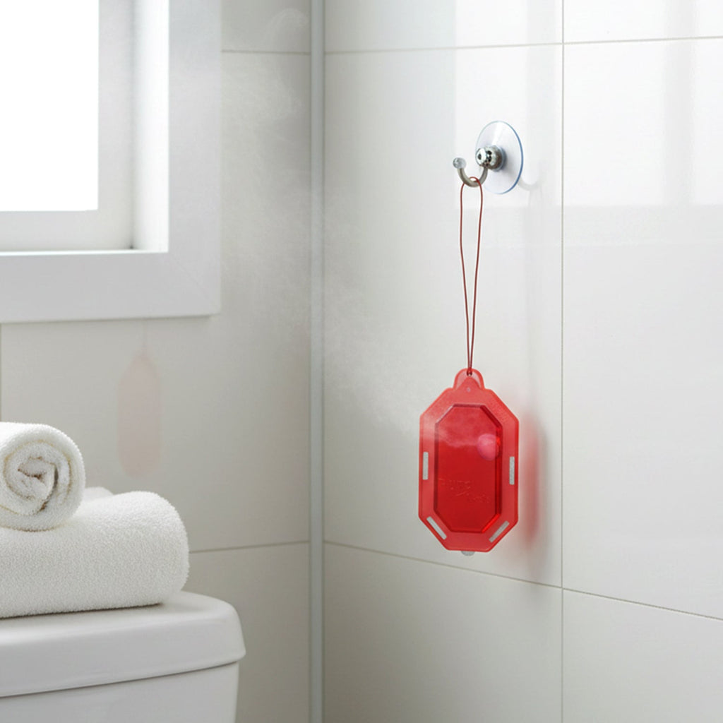 Side view of compact hanging gel air freshener