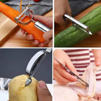 Ergonomic handle design of the vegetable peeler tool