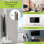 Flat grip heavy duty metal TV wall mount bracket close-up