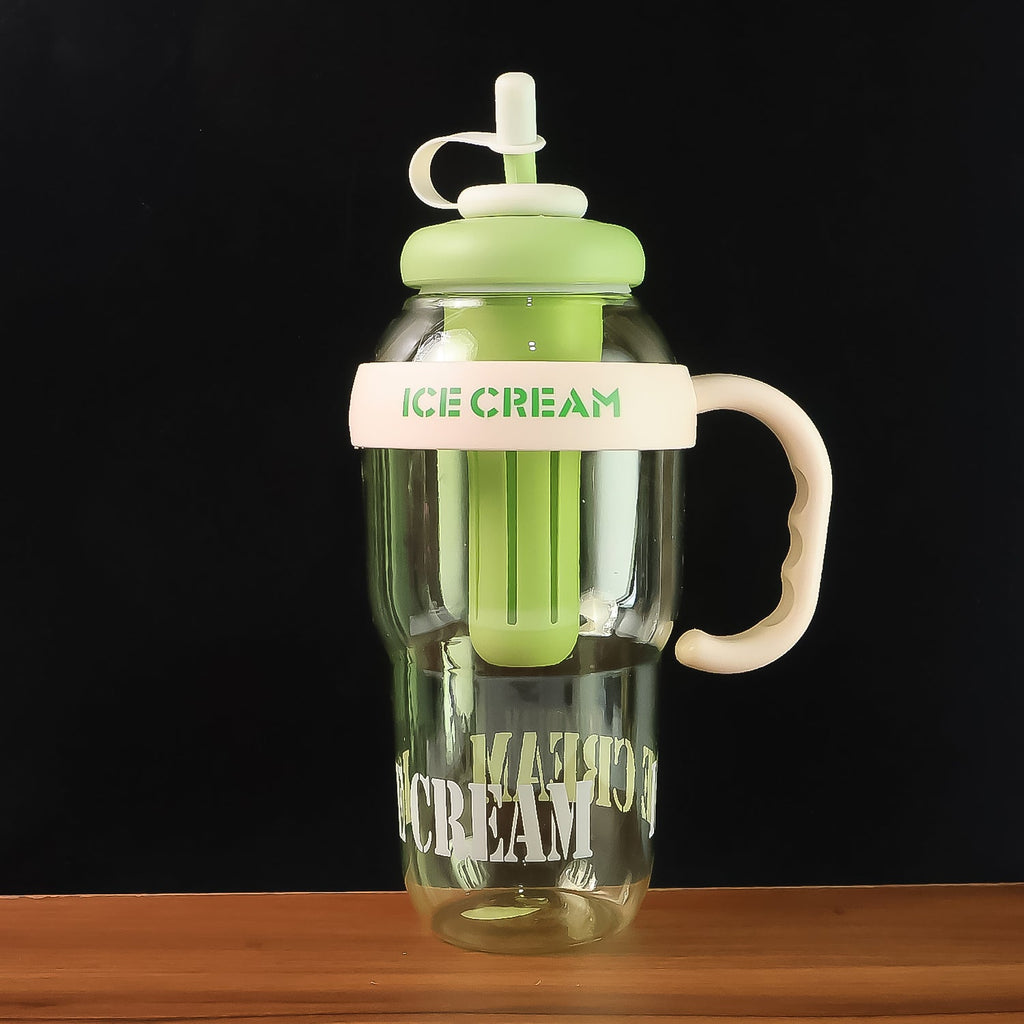 Fun pastel accented ice cream water bottle ideal for kids and adults hydration
