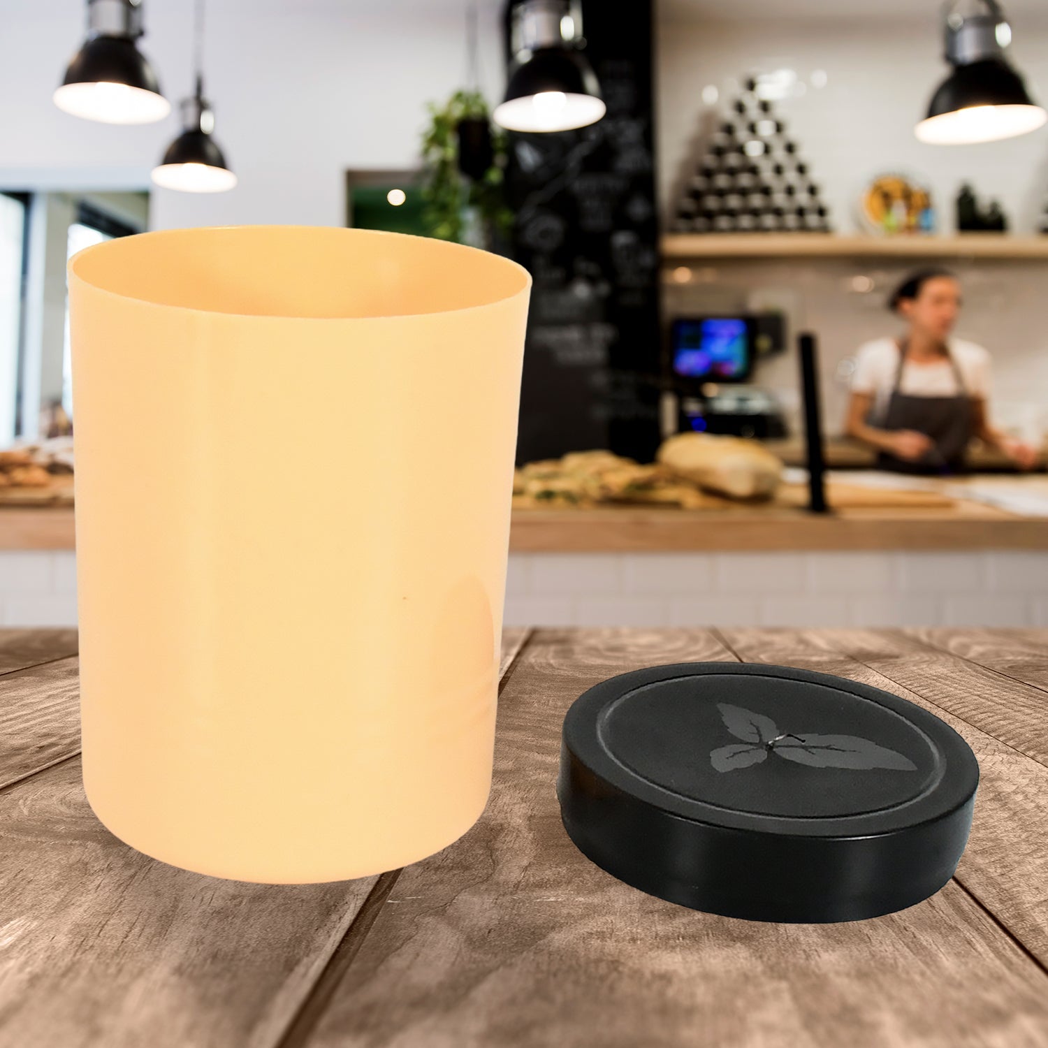 Side view of airtight food seal containers for dry fruits and snacks