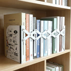 Expandable accordion style book organizer stand for documents