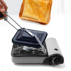 Gas stove sandwich toaster preventing sandwich filling mess with non-stick coating