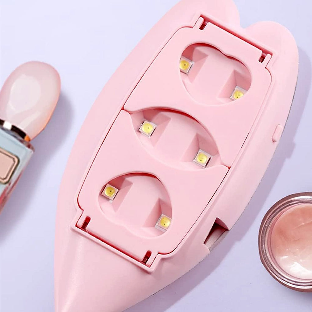 Top-down view of the compact Mini UV LED nail lamp, ideal for at-home manicures.